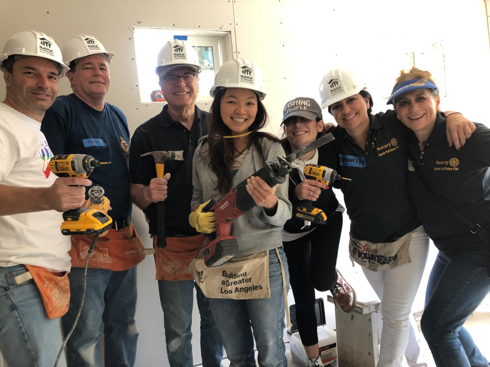 Habitat for Humanity 2024 - raising roof trusses